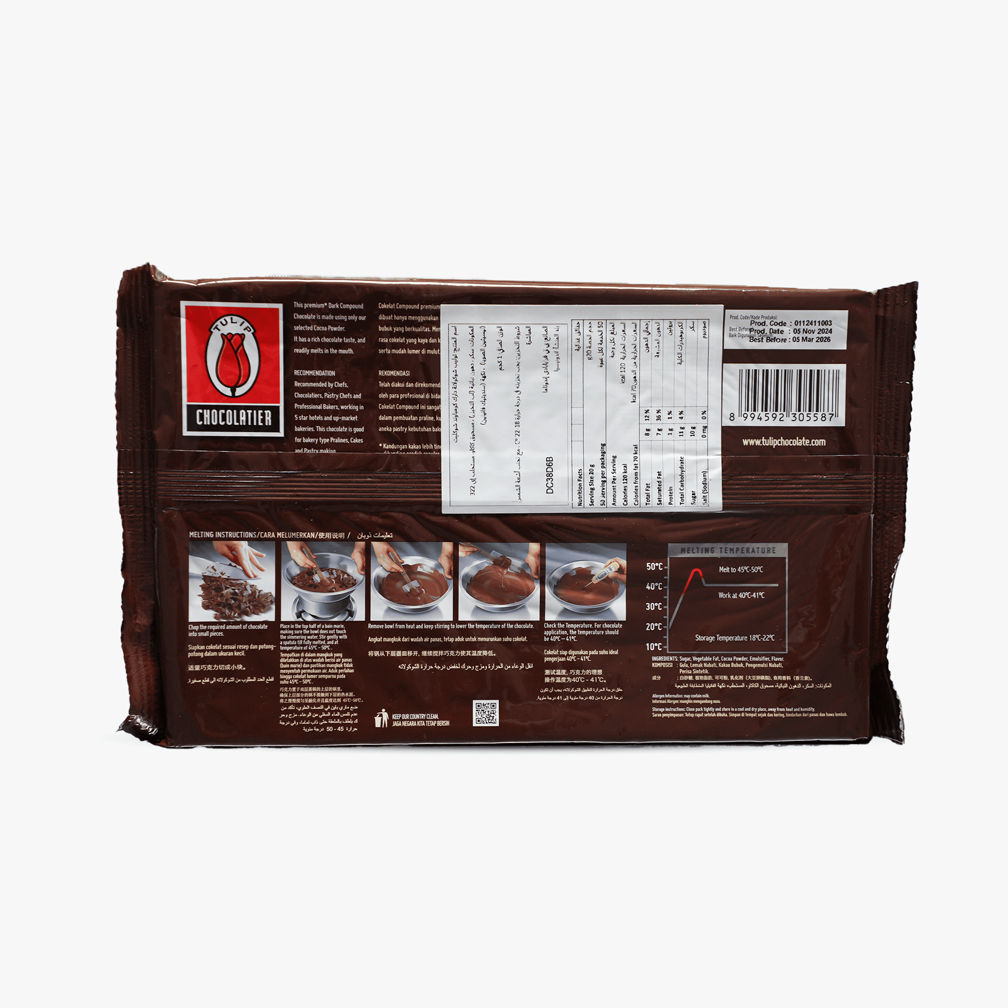 TULIP DARK CHOCOLATE COMPOUND